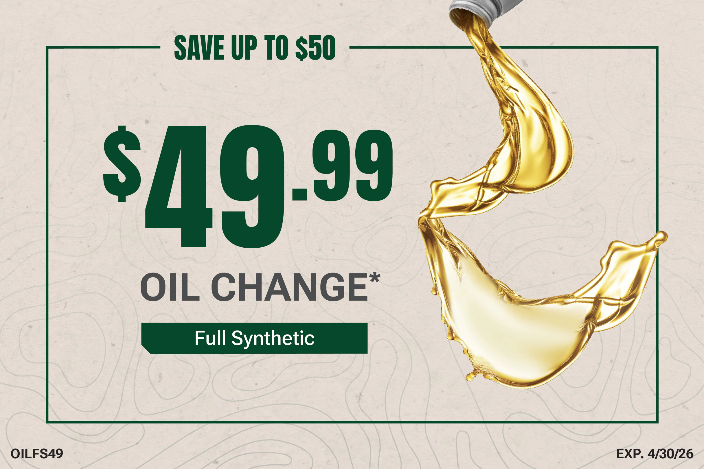 FULL SYNTHETIC OIL CHANGE